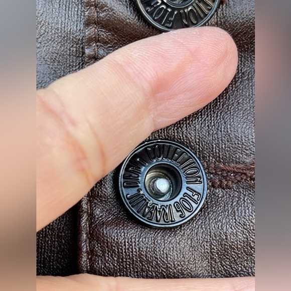 Bevy Flog exposed button fly vegan leather pants size 30 /10 - Picture 7 of 16